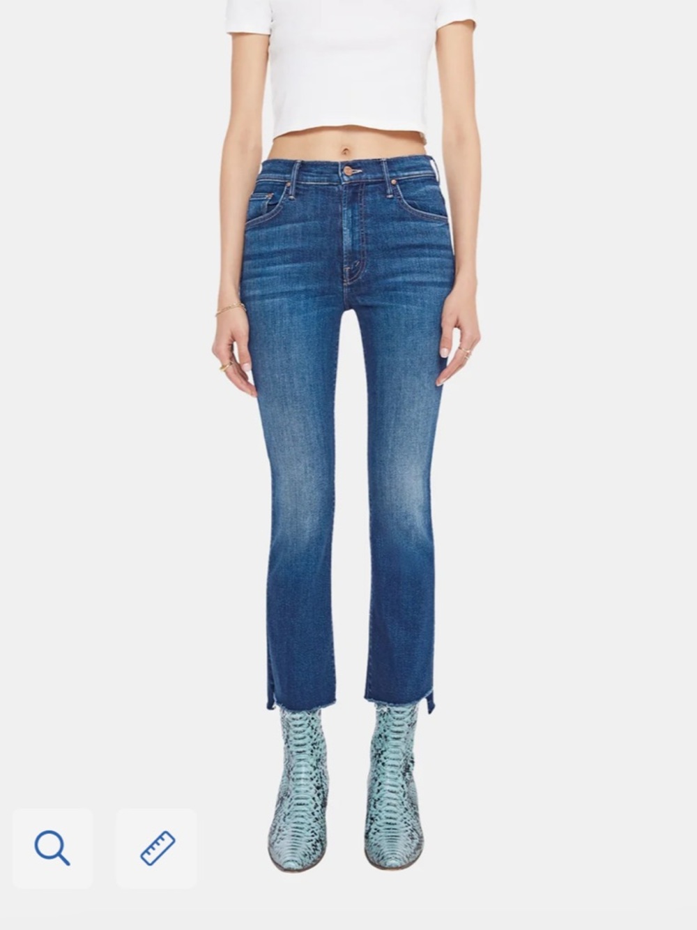 Mother Denim / The Insider / Crop / Step Fray  / Tongue + Chic Wash  31 x 26”